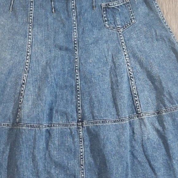 Dresses & Skirts - HOLDING HORSES Blue Denim A-Line Panel Skirt
